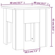 Salontafel 40x40x42 cm spaanplaat bruin eikenkleur 7