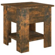 Salontafel 40x40x42 cm bewerkt hout gerookt eikenkleurig 2