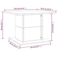 Salontafel 55,5x55,5x40 cm bewerkt hout gerookt eikenkleurig 7