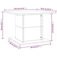 Salontafel 55,5x55,5x40 cm bewerkt hout bruin eikenkleur 7