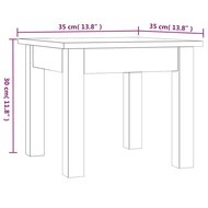 Salontafel 35x35x30 cm massief grenenhout wit 7