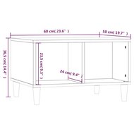 Salontafel 60x50x36,5 cm bewerkt hout zwart 8