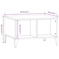 Salontafel 60x50x36,5 cm bewerkt hout grijs 8