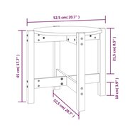 Salontafel &Oslash; 52,5x45 cm massief grenenhout wit 8