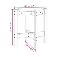 Salontafel &Oslash; 42,5x45 cm massief grenenhout zwart 8