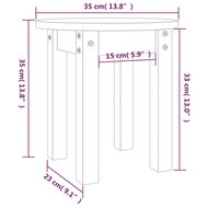 Salontafel &Oslash; 35x35 cm massief grenenhout honingbruin 8