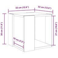 Salontafel 32x32x30 cm bewerkt hout sonoma eikenkleurig 9