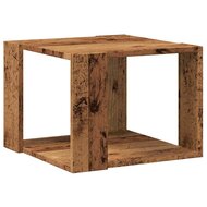 Salontafel 40x40x30 cm bewerkt hout oud houtkleurig 2