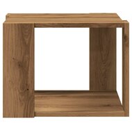 Salontafel 40x40x30 cm bewerkt hout artisanaal eikenkleur 4