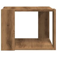 Salontafel 40x40x30 cm bewerkt hout artisanaal eikenkleur 5