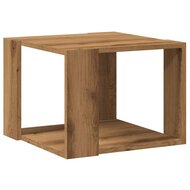 Salontafel 40x40x30 cm bewerkt hout artisanaal eikenkleur 6