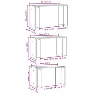 3-delige Tafeltjesset bewerkt hout oud houtkleurig 9
