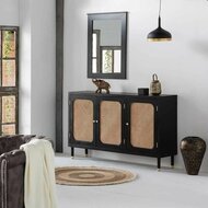 Dressoir Alexandra House Living Zwart Dennenhout Hout MDF 38 x 91 x 152 cm 2