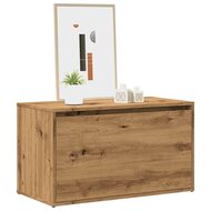 Halbankje 80x40x45 cm bewerkt hout artisanaal eikenkleur 1