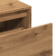 Halbankje 80x40x45 cm bewerkt hout artisanaal eikenkleur 8