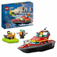 Bouwspel Lego City 60373 The firefighters&amp;apos; rescue boat Multicolour 144 Onderdelen 1