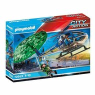 Playset  City Action Police helicopter: Parachute Chase Playmobil 70569 19 pcs (19 pcs) 1