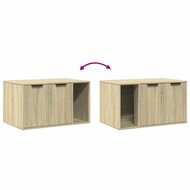 Kattenbakkast 80x50x45 cm bewerkt hout sonoma eikenkleurig 8