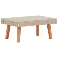 Tuintafel poly rattan beige 1