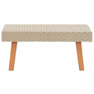 Tuintafel poly rattan beige 2