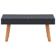 Tuintafel poly rattan zwart 2