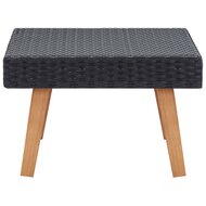 Tuintafel poly rattan zwart 3