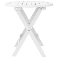 Tuintafel inklapbaar &Oslash; 46 cm massief acaciahout wit 4