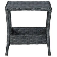 Tuintafel 45x45x46,5 cm poly rattan donkergrijs 2