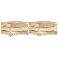 Tuintafels 2 st pallet ge&iuml;mpregneerd grenenhout 1