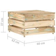 Tuintafels 2 st pallet ge&iuml;mpregneerd grenenhout 6