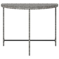 Tuintafel 100x50x75 cm poly rattan grijs 4