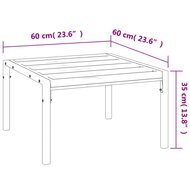 Tuintafel 60x60x35 cm staal zwart 5