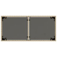 Tuintafel met glazen blad 115x54x74 cm poly rattan beige 7