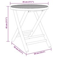 Tuintafel inklapbaar &Oslash; 45x45 cm bamboe 8