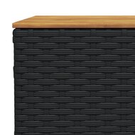 Tuintafel 55x55x36 cm poly rattan en acaciahout zwart 7