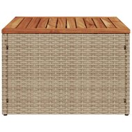 Tuintafel 55x55x37 cm poly rattan en acaciahout beige 4