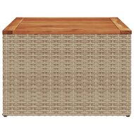 Tuintafel 55x55x37 cm poly rattan en acaciahout beige 5