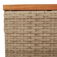 Tuintafel 55x55x37 cm poly rattan en acaciahout beige 7