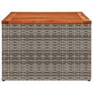 Tuintafel 55x55x37 cm poly rattan en acaciahout grijs 4