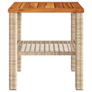 Tuintafel 40x40x42 cm poly rattan en acaciahout beige 4