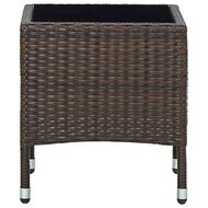 Tuintafel 40x40x45 cm poly rattan bruin 2