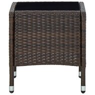 Tuintafel 40x40x45 cm poly rattan bruin 3