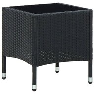 Tuintafel 40x40x45 cm poly rattan zwart 1