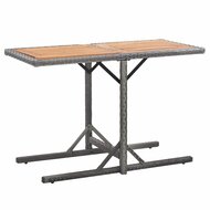 Tuintafel poly rattan en massief acaciahout antraciet 1