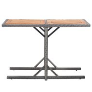 Tuintafel poly rattan en massief acaciahout antraciet 2