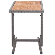 Tuintafel poly rattan en massief acaciahout antraciet 3