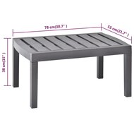 Tuintafel 78x55x38 cm kunststof mokkakleurig 5