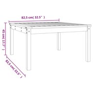 Tuintafel 82,5x82,5x45 cm massief grenenhout zwart 8