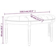 Bankje 110,5x45x49 cm fluweel donkergrijs 8