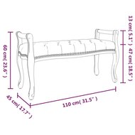 Bankje 110x45x60 cm stof donkergrijs 7